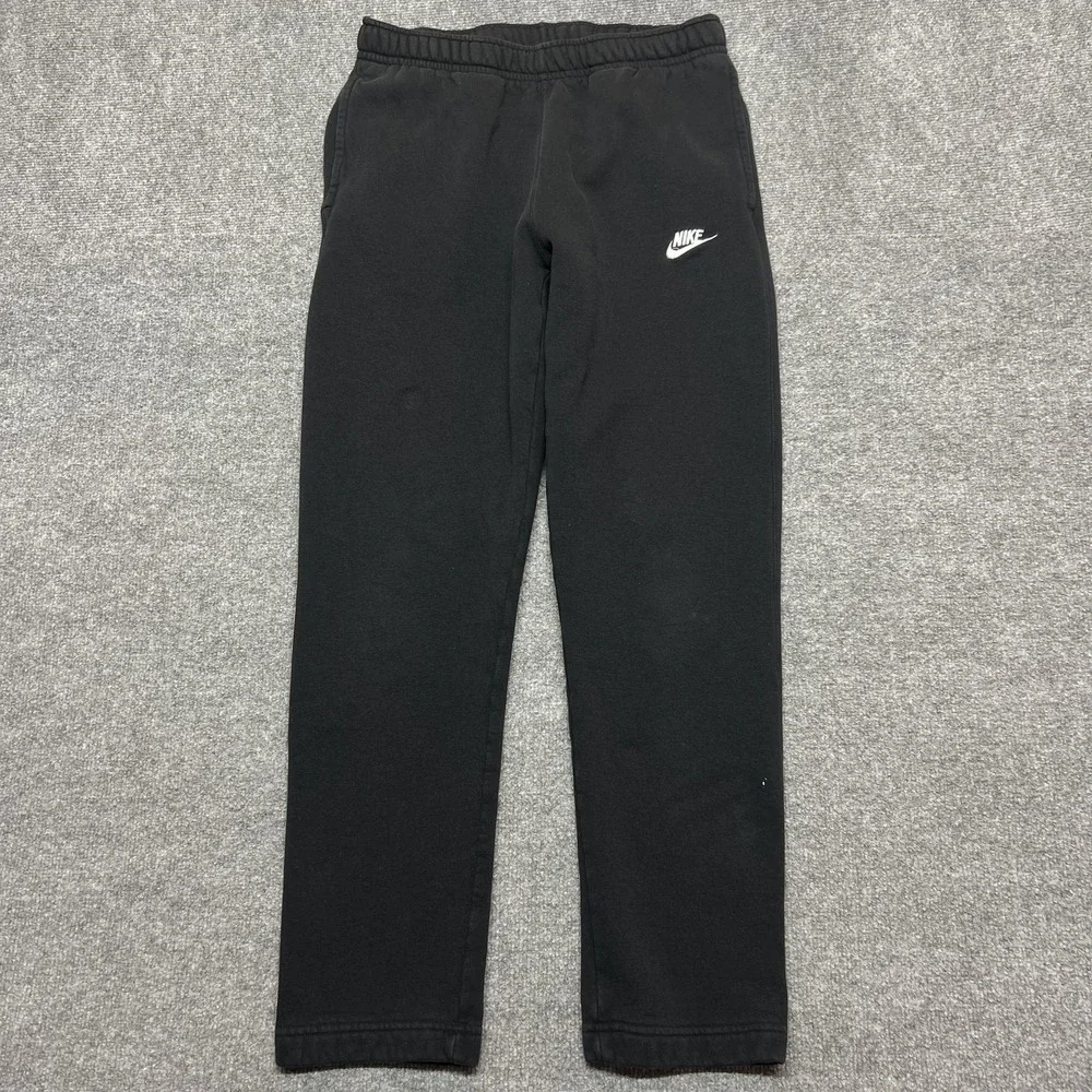 Nike Sweatpants Mens Medium Black Fleece Elastic Waist Pockets Gym BV2707-00A